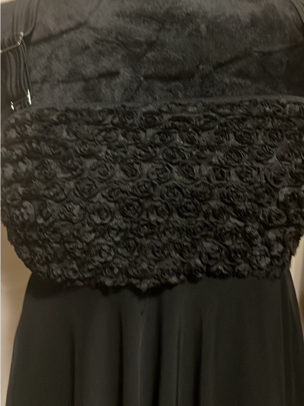 Black Rosette Bodice Top